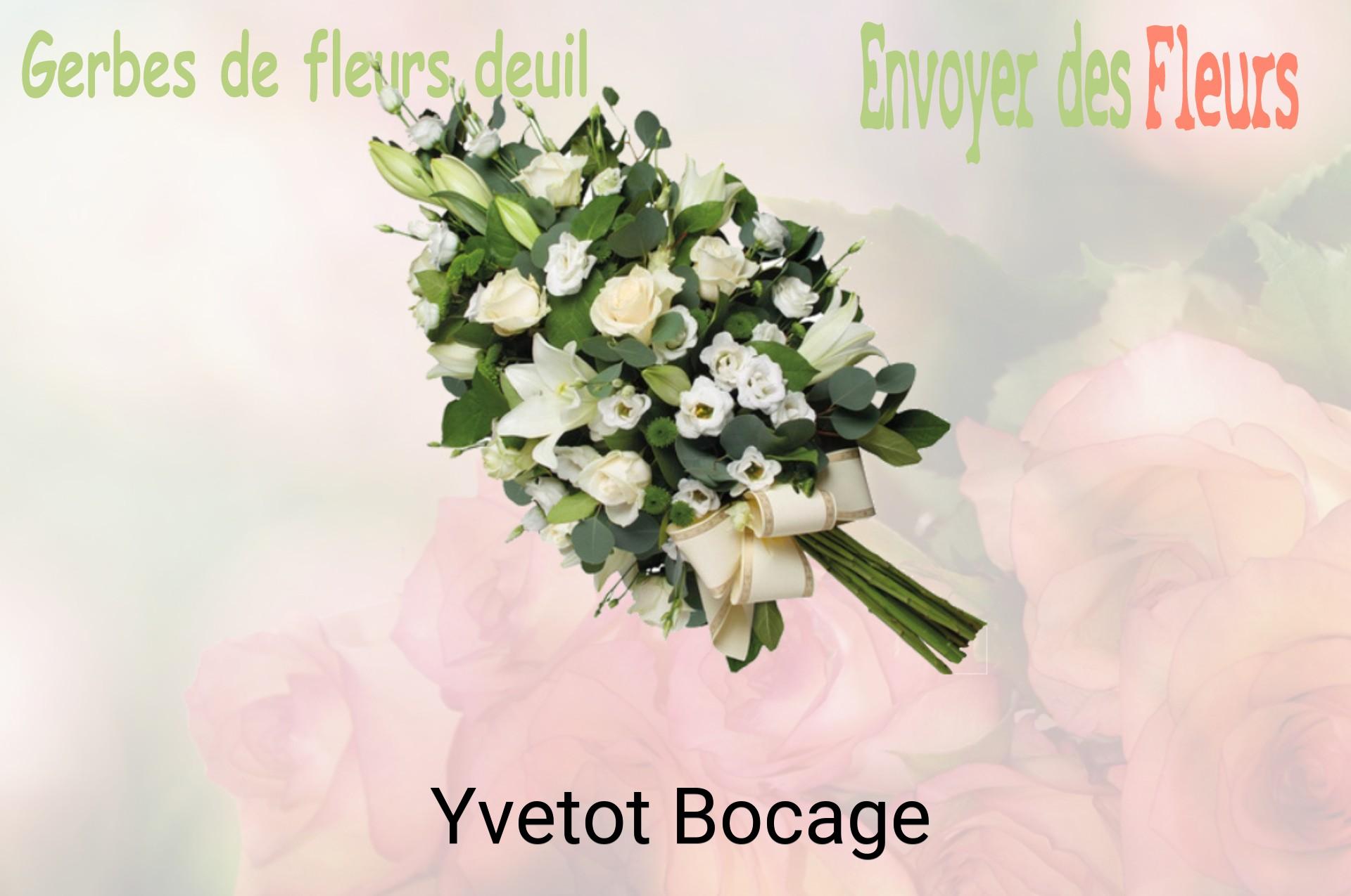 Gerbe de fleurs de deuil livrée à Yvetot-Bocage